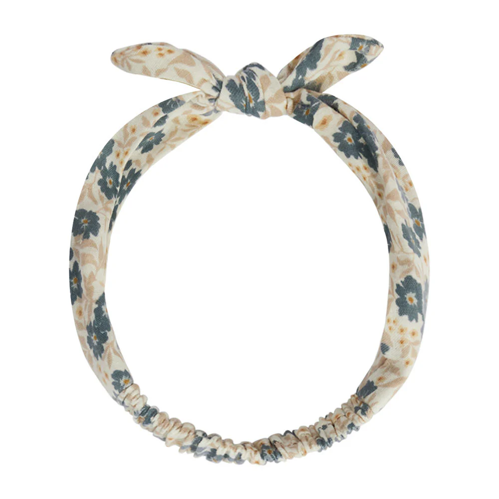 Rylee and Cru Blue Ditsy Baby Bow Headband