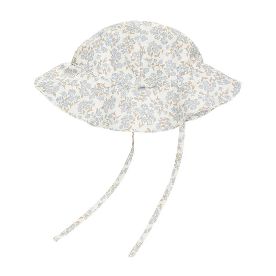 Rylee and Cru Blue Ditsy Floppy Swim Hat