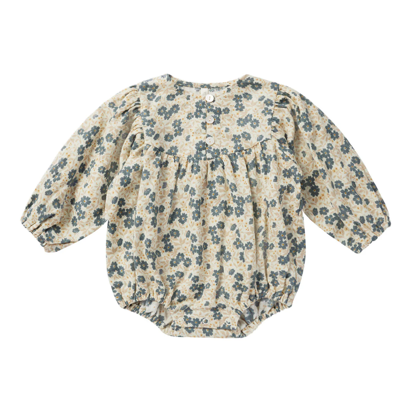 Rylee and Cru Blue Ditsy Gwen Romper
