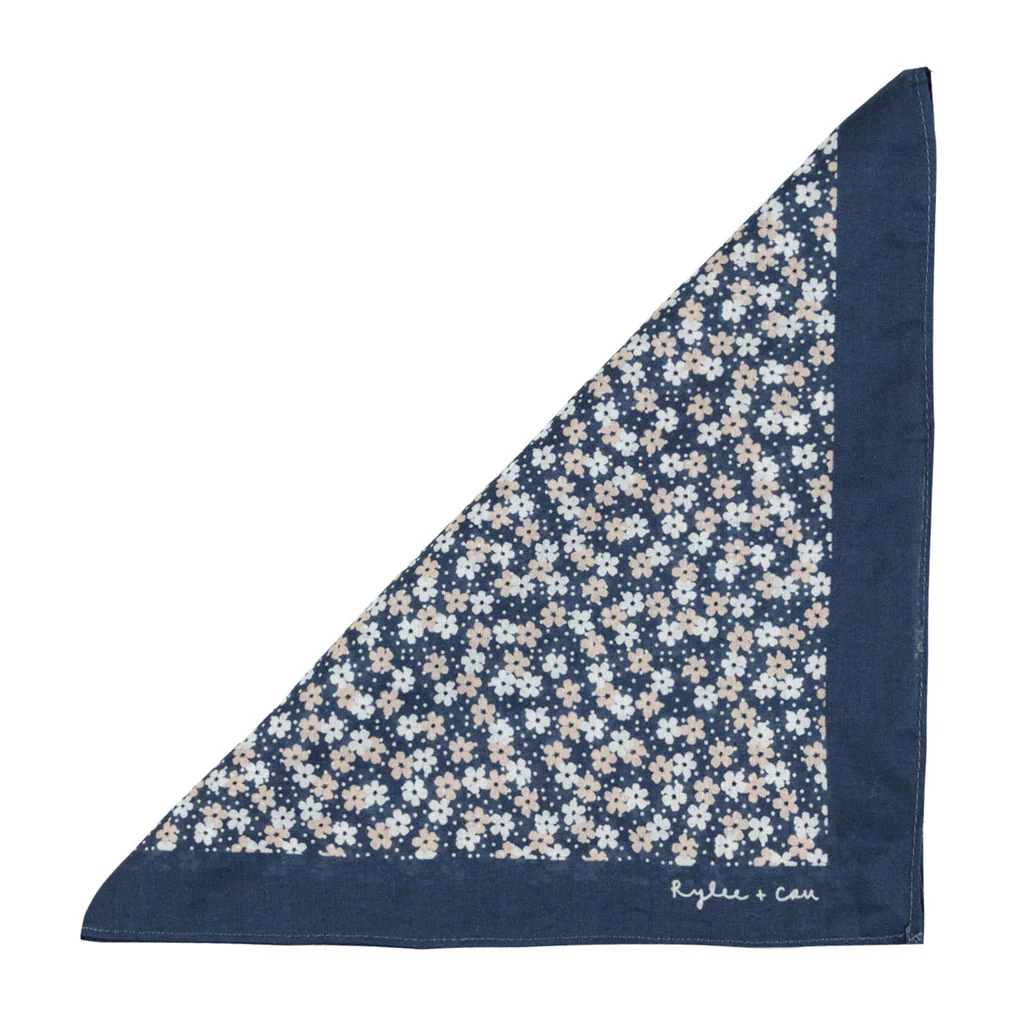 Rylee and Cru Blue Floral Bandana - Image 2