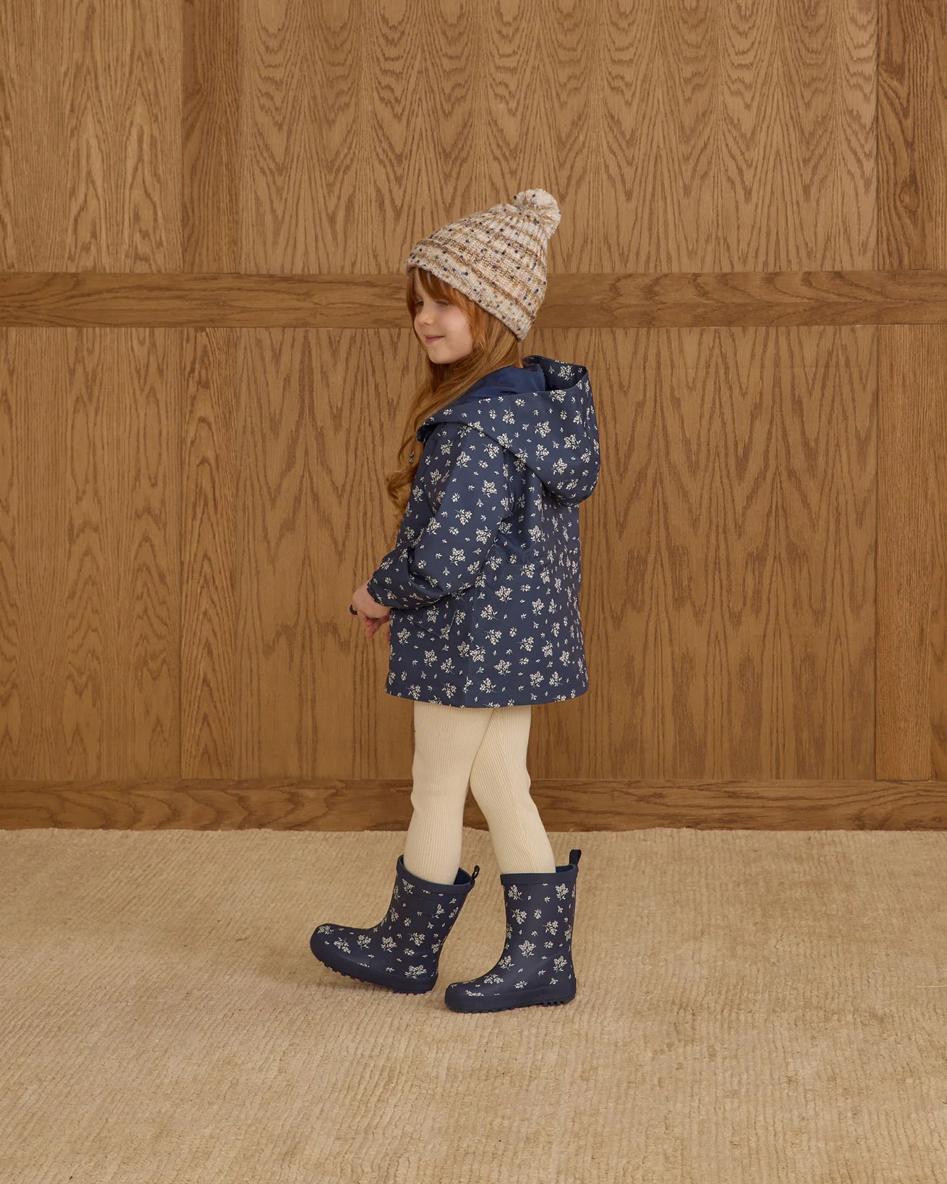 Rylee and Cru Blue Floral Raincoat - Image 3