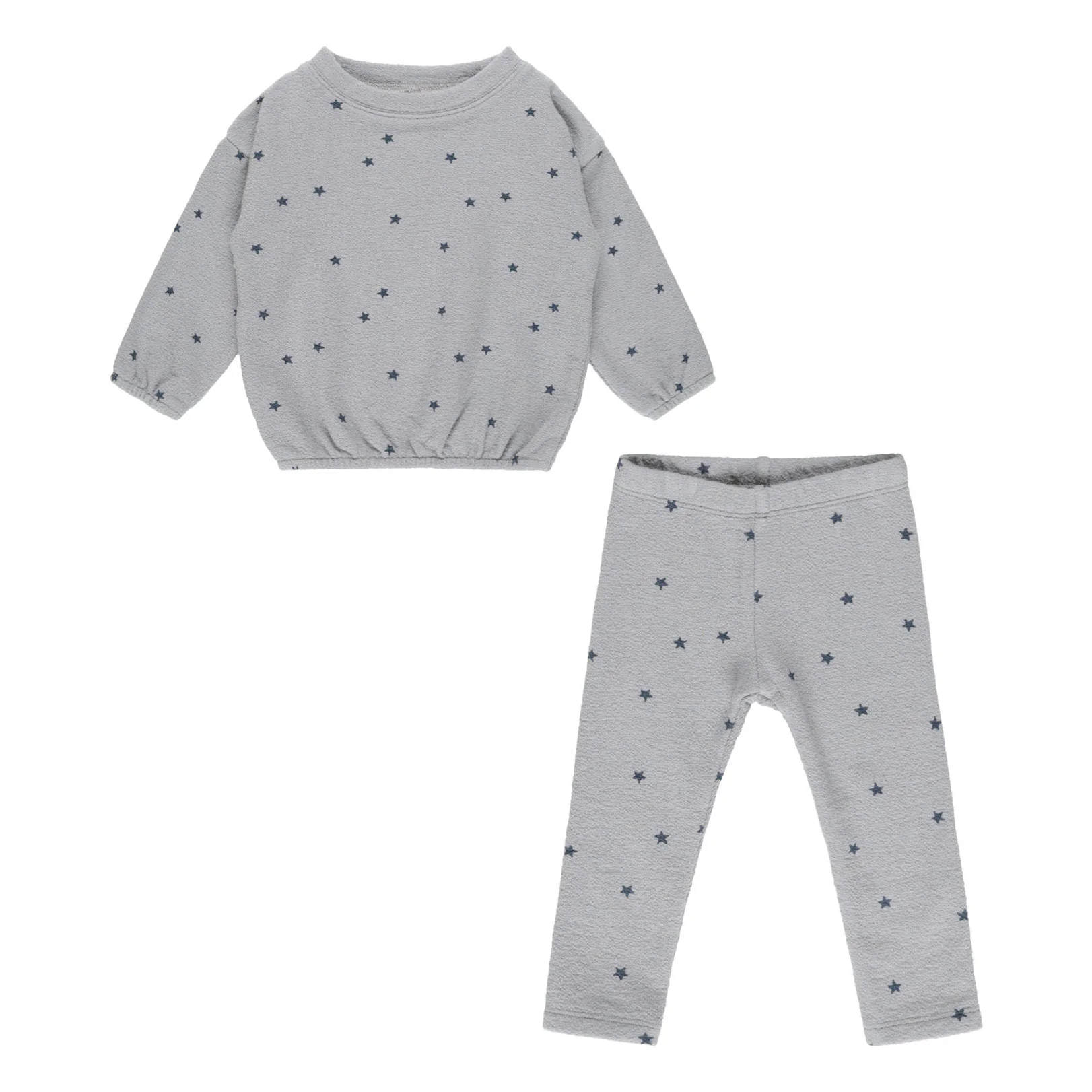 Rylee and Cru Blue Stars Spongey Knit Set