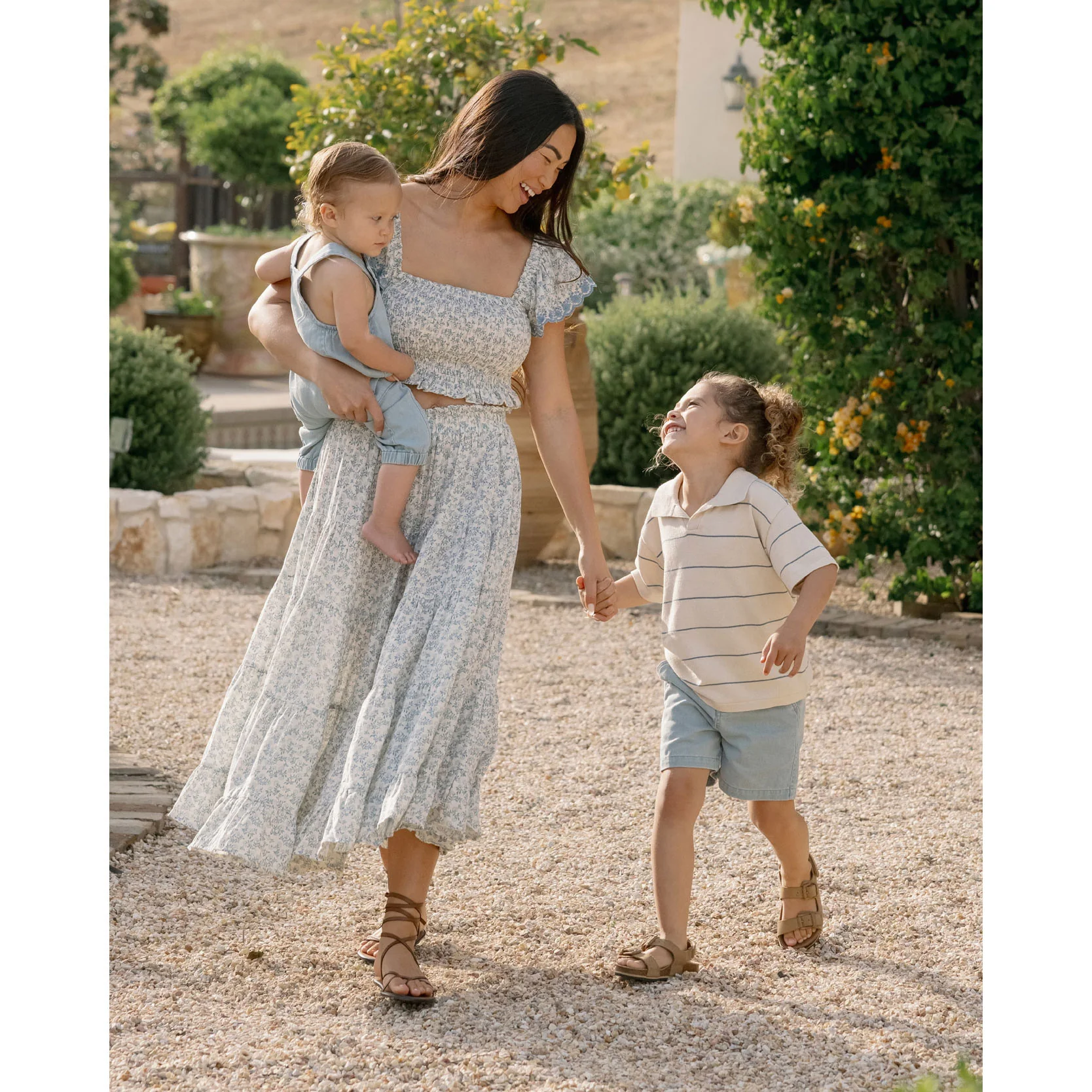Rylee and Cru Blue Stripe Chandler Knit Polo - Image 2