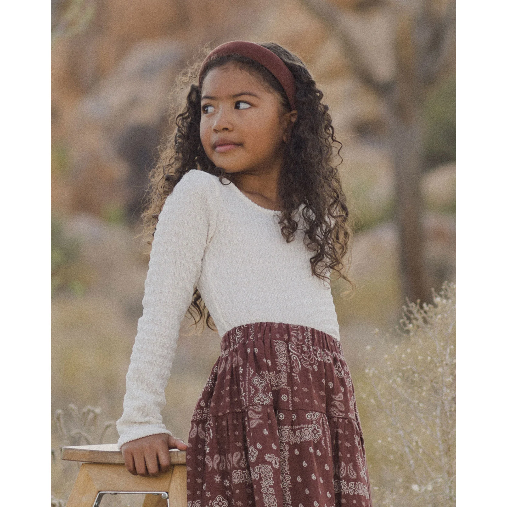 Rylee and Cru Brick Bandana Tiered Midi Skirt - Image 3