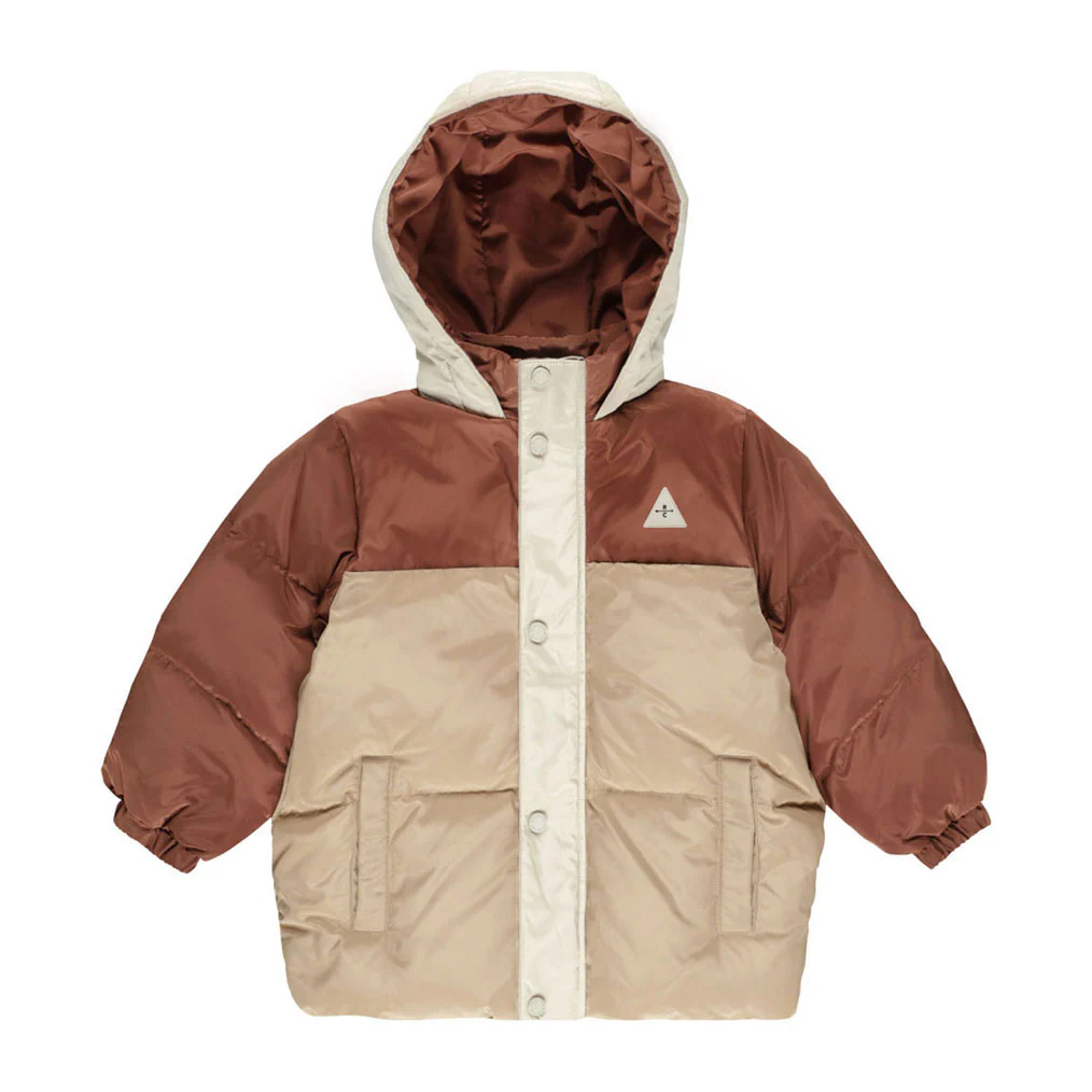 Rylee and Cru Brick Color Block Ski Puffer Jacket