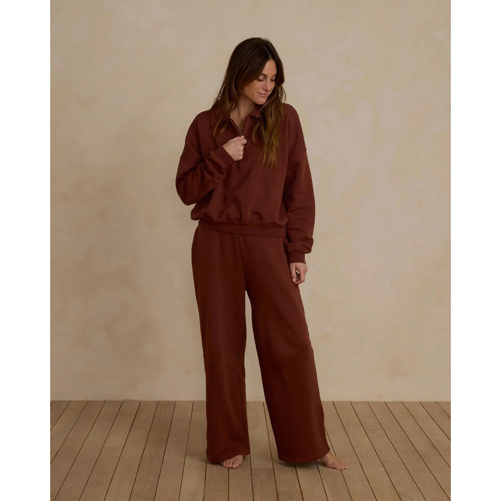 Rylee and Cru Brick Quarter Zip Women Pullover - Image 2
