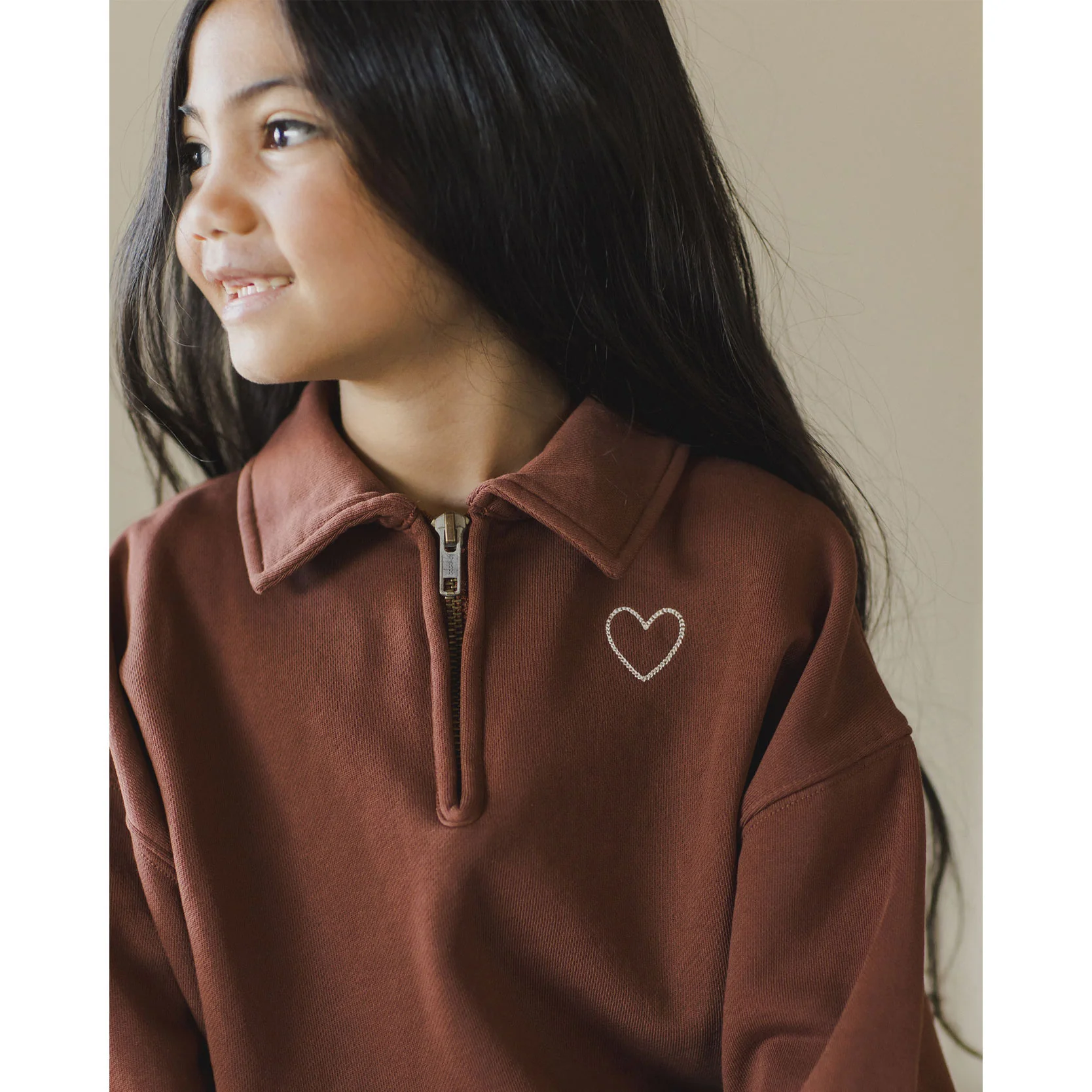 Rylee and Cru Brick Quarter Zip Pullover - Image 2