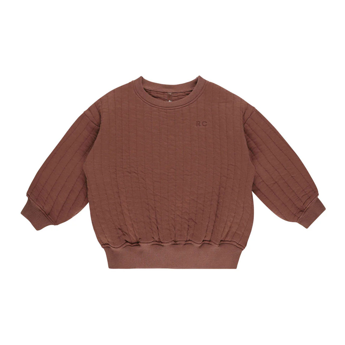 Rylee and Cru Brick Quilted Sweatshirt