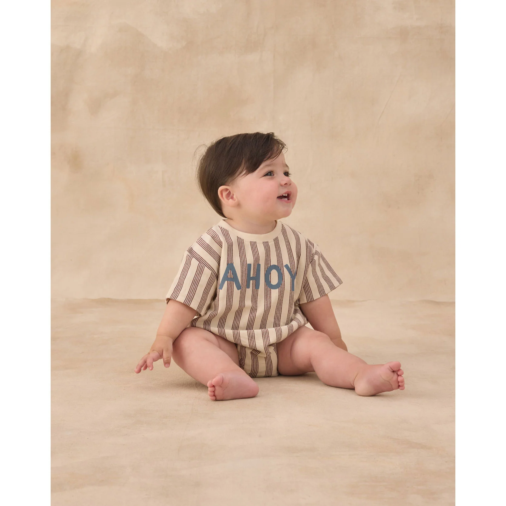 Rylee and Cru  Brown Ahoy Relaxed Bubble Romper - Image 2