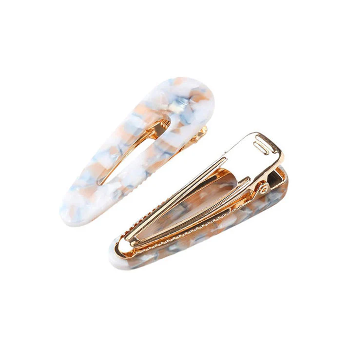 Rylee and Cru Brown, Blue Tortoise Slider Clip, Pack Of 4 - Image 2