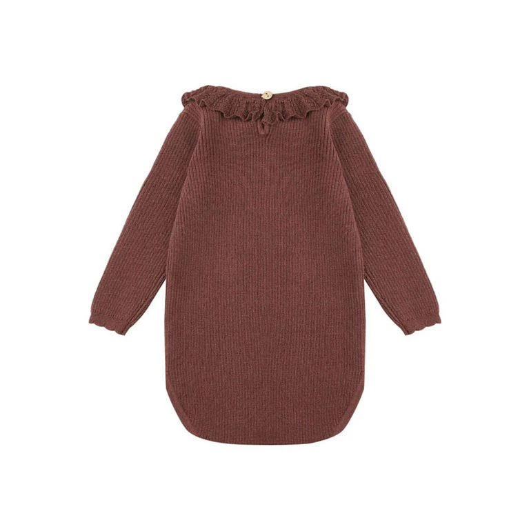 Rylee and Cru Burgundy Ruffle Collar Bodysuit - Image 3