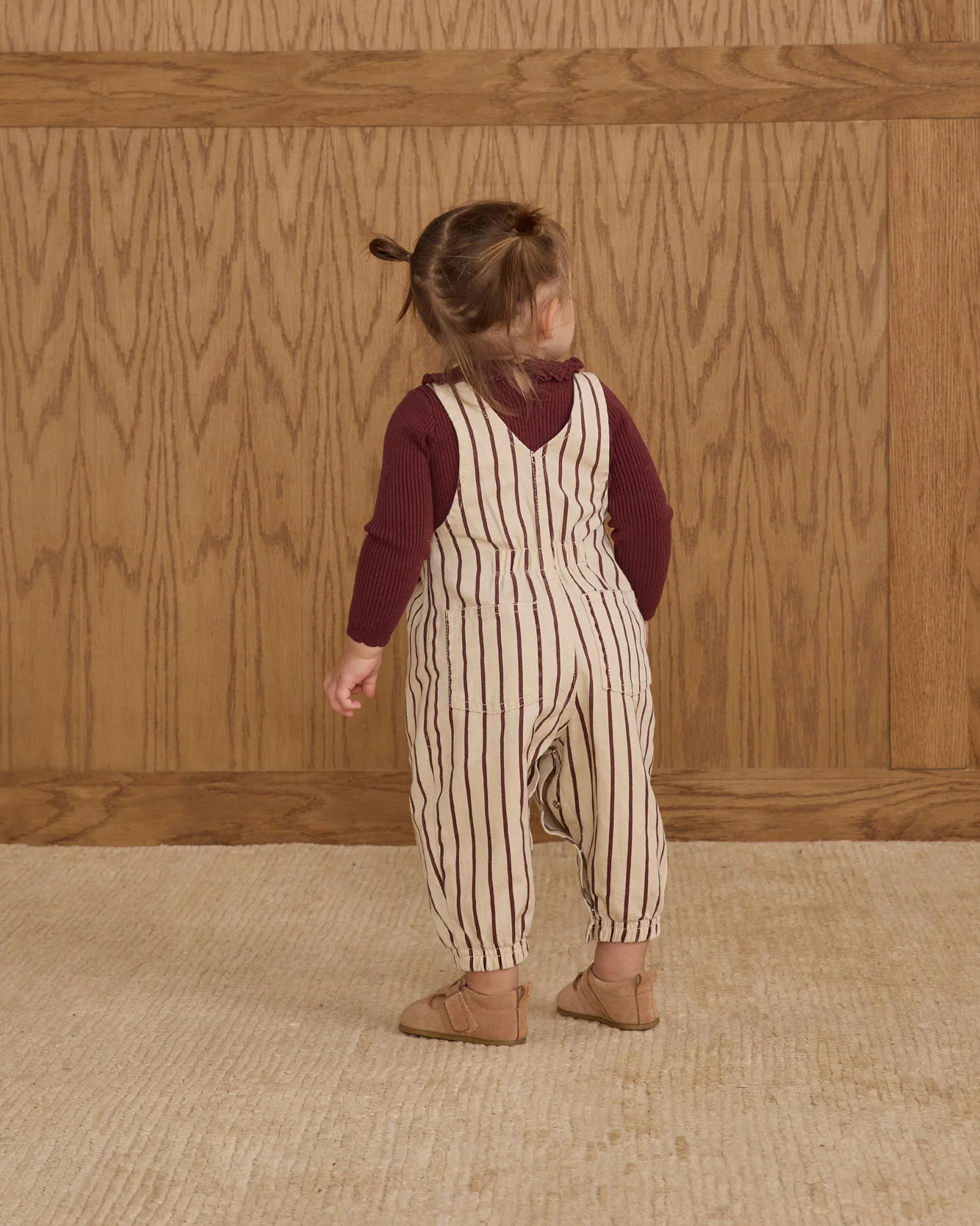 Rylee and Cru Burgundy Ruffle Collar Bodysuit - Image 4