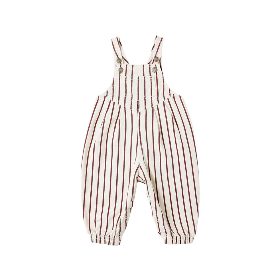 Rylee and Cru Burgundy Stripe Vintage Overall