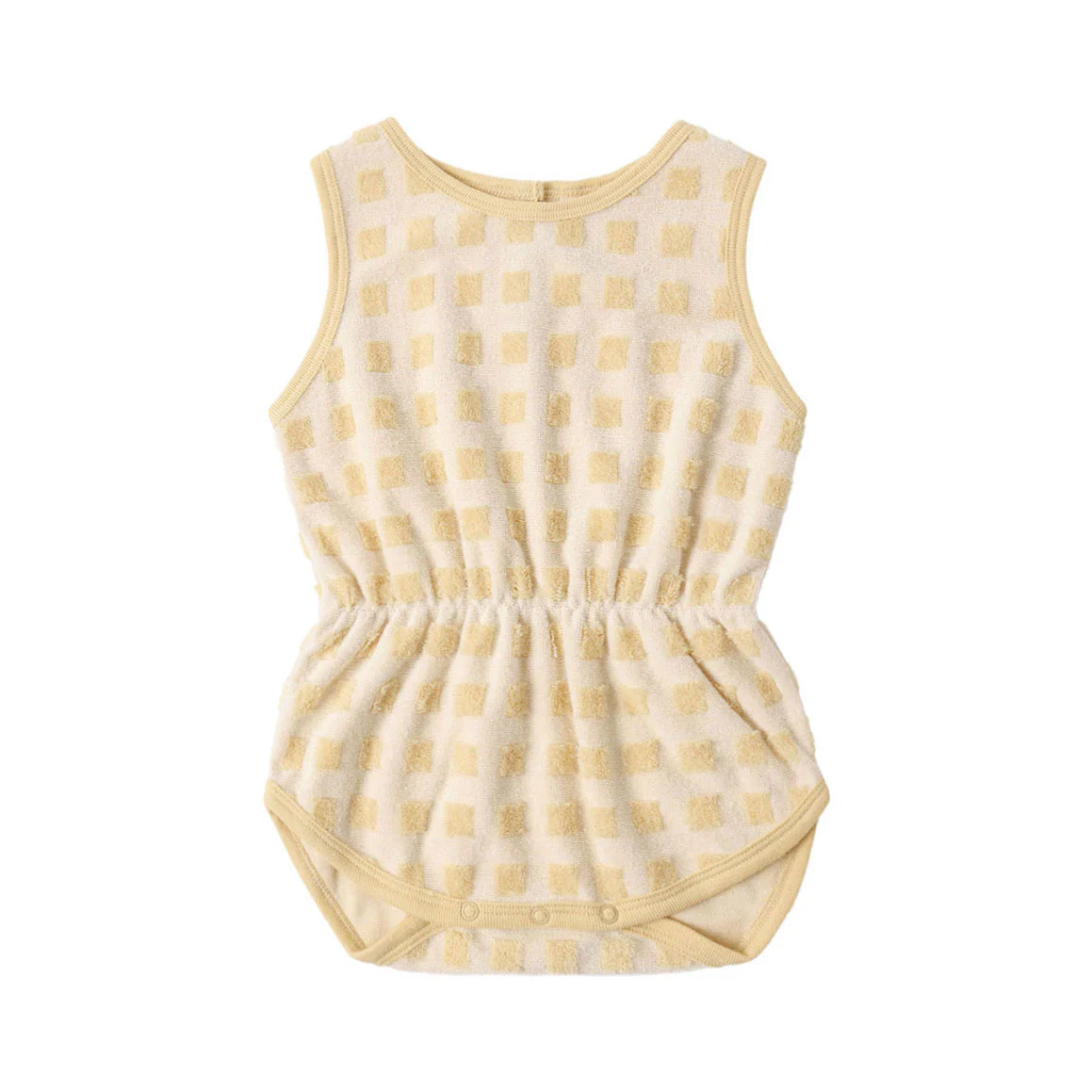 Rylee and Cru Butterscotch Grid Cinch Playsuit