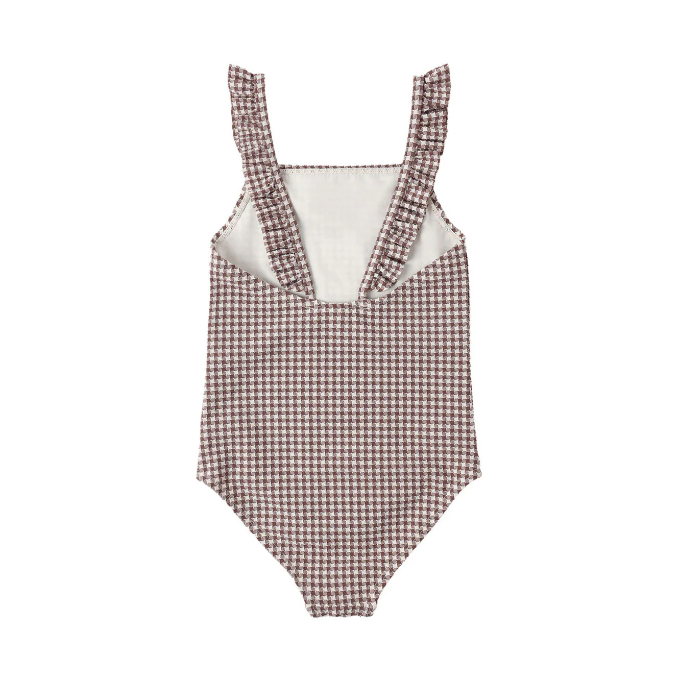 Rylee and Cru  Chocolate Houndstooth Positano One-Piece - Image 3