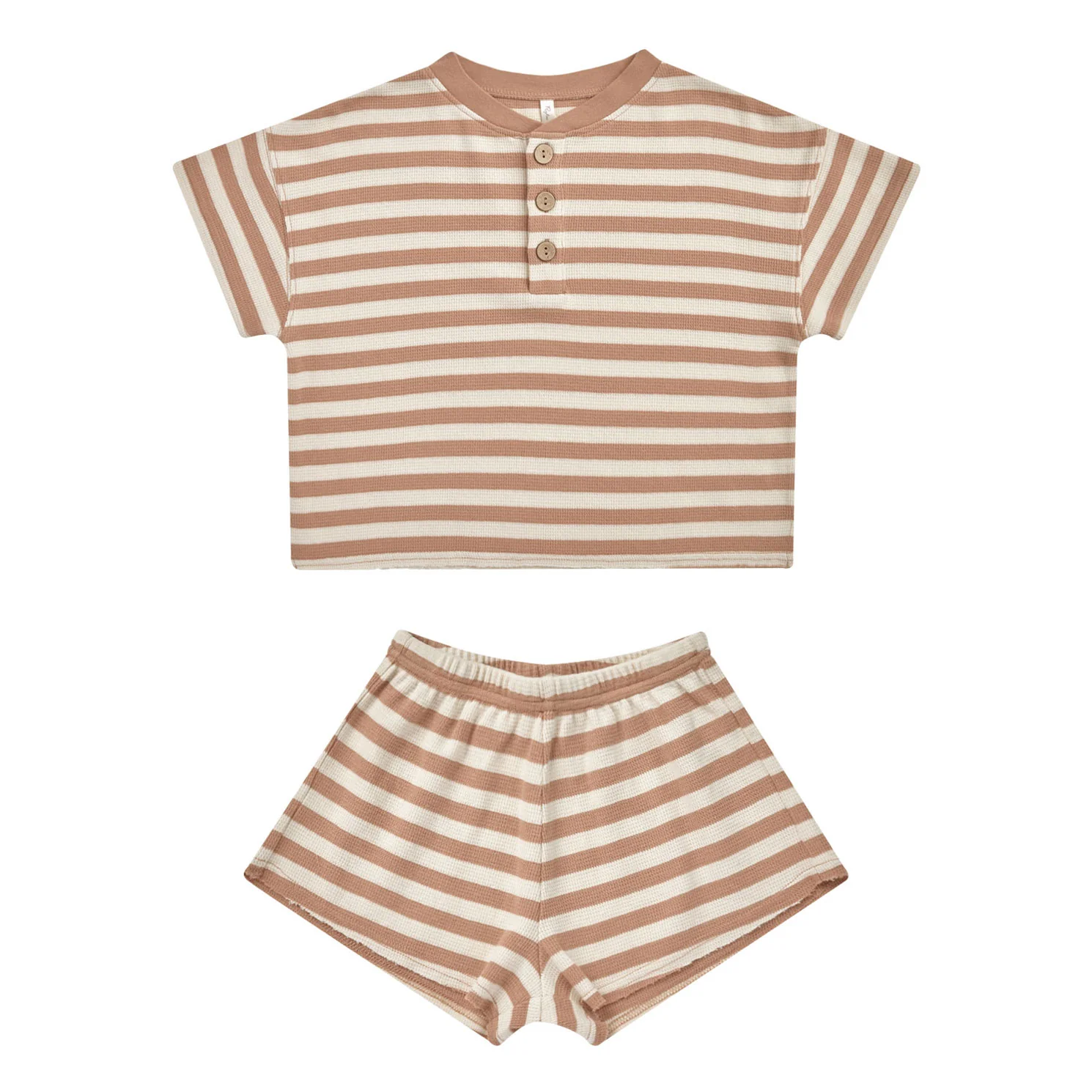 Rylee and Cru Clay-Stripe Summer Waffle Set - Clay Stripe