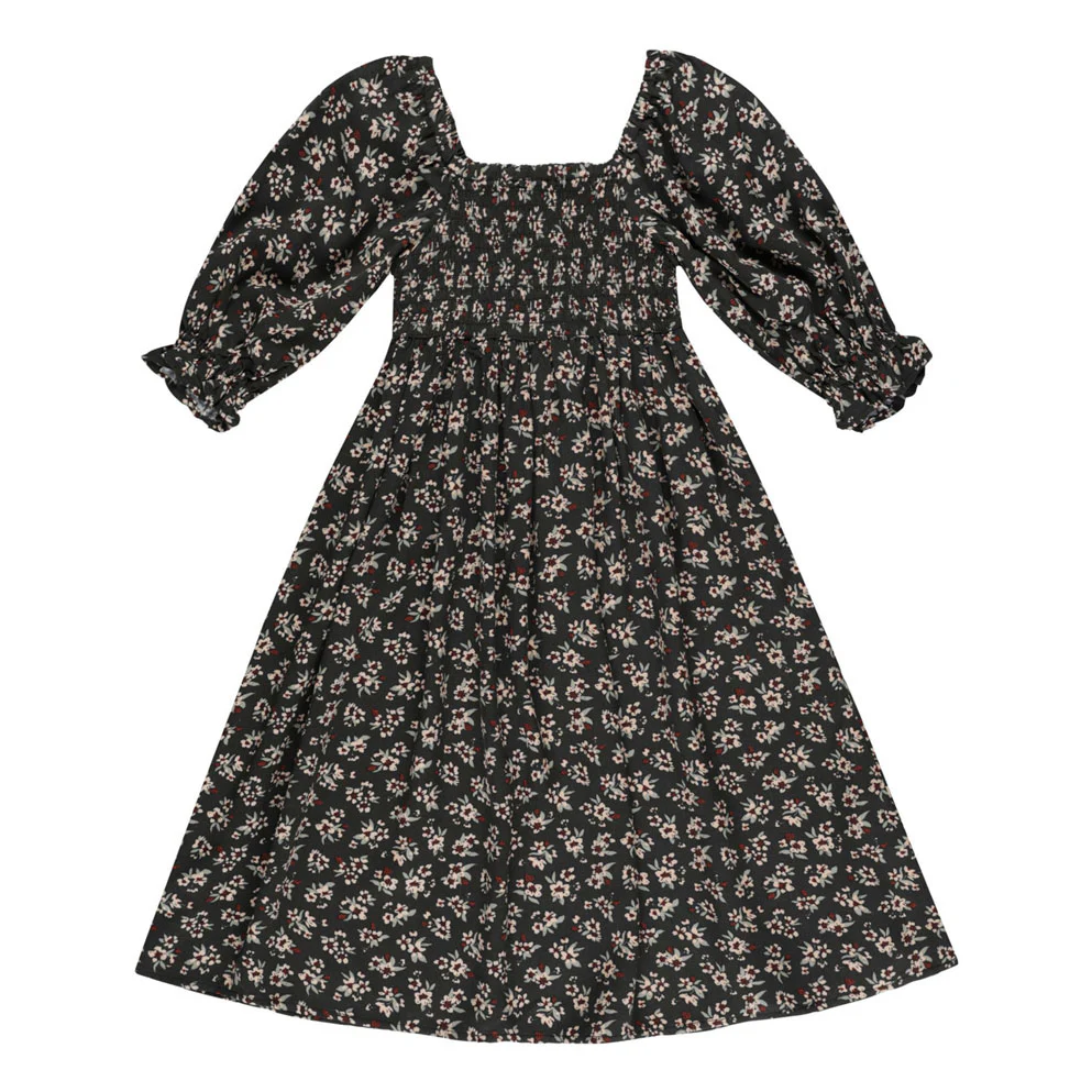 Rylee and Cru Dark Floral Adelaide Dress