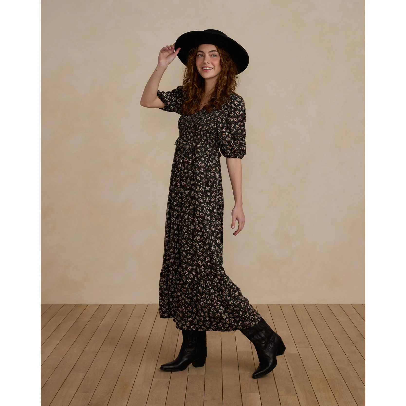 Rylee and Cru Dark Floral Kate Women Dress - Image 3