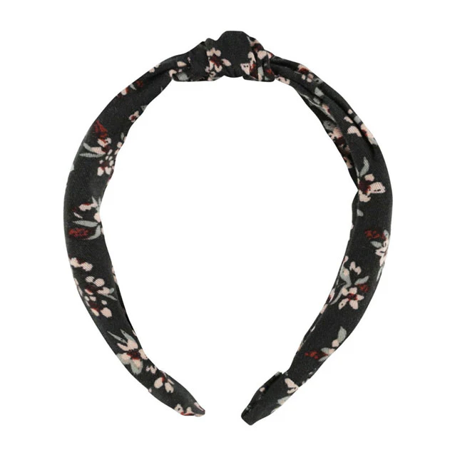 Rylee and Cru Dark Floral Knotted Headband