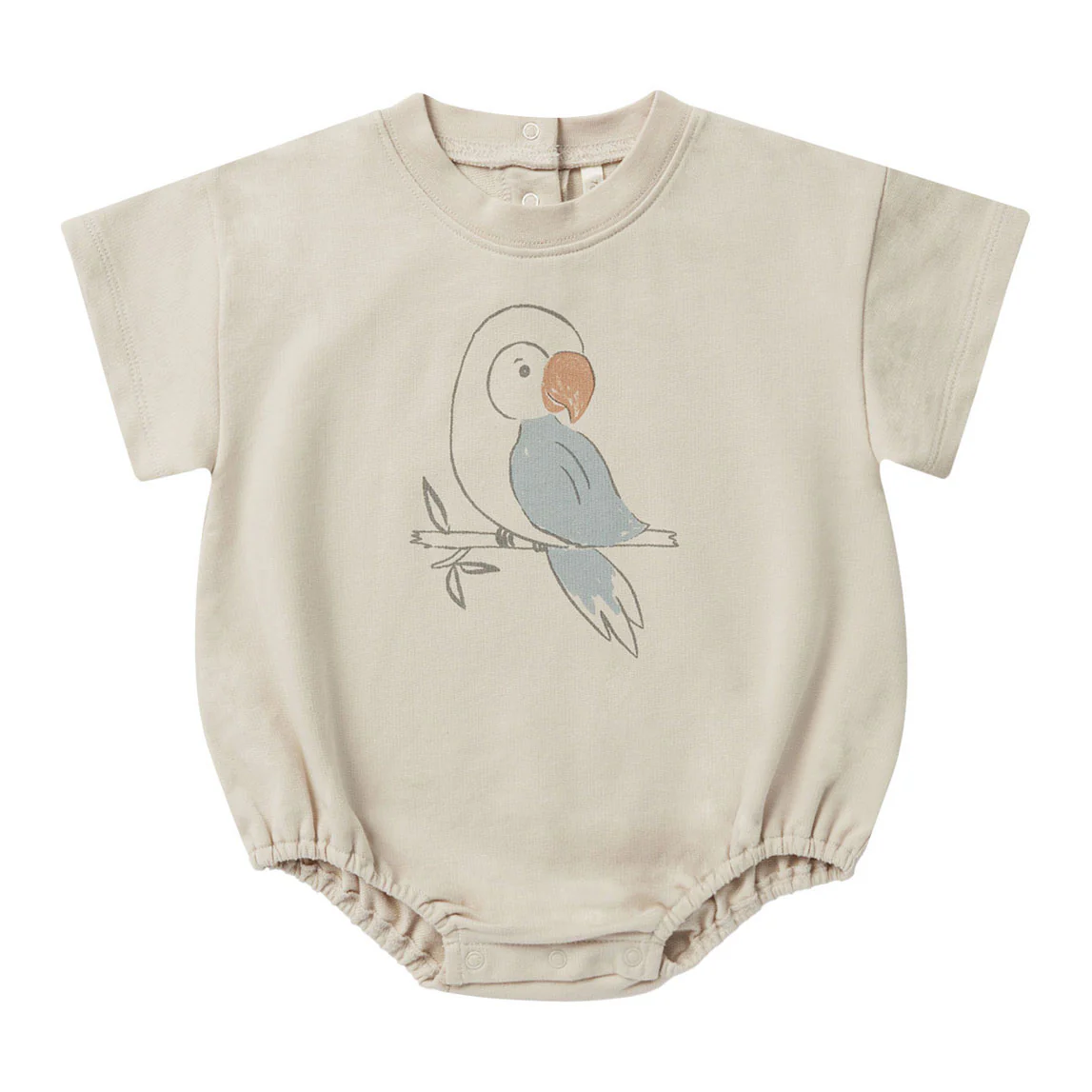 Rylee and Cru Dove Relaxed Bubble Romper - Parrot