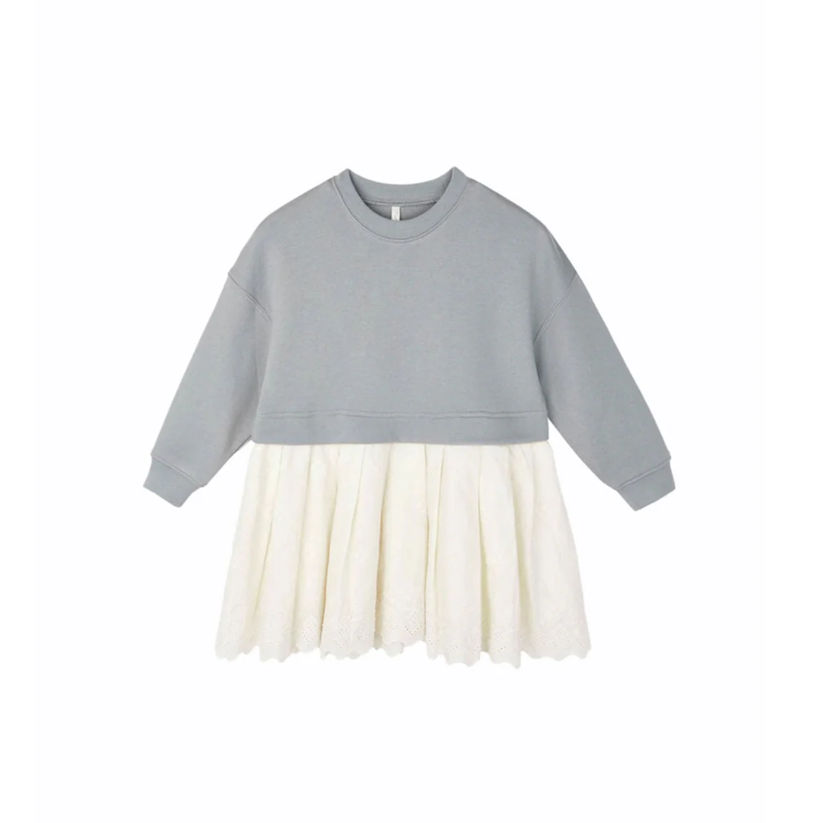 Rylee and Cru Dusty Blue Sweatshirt Dress