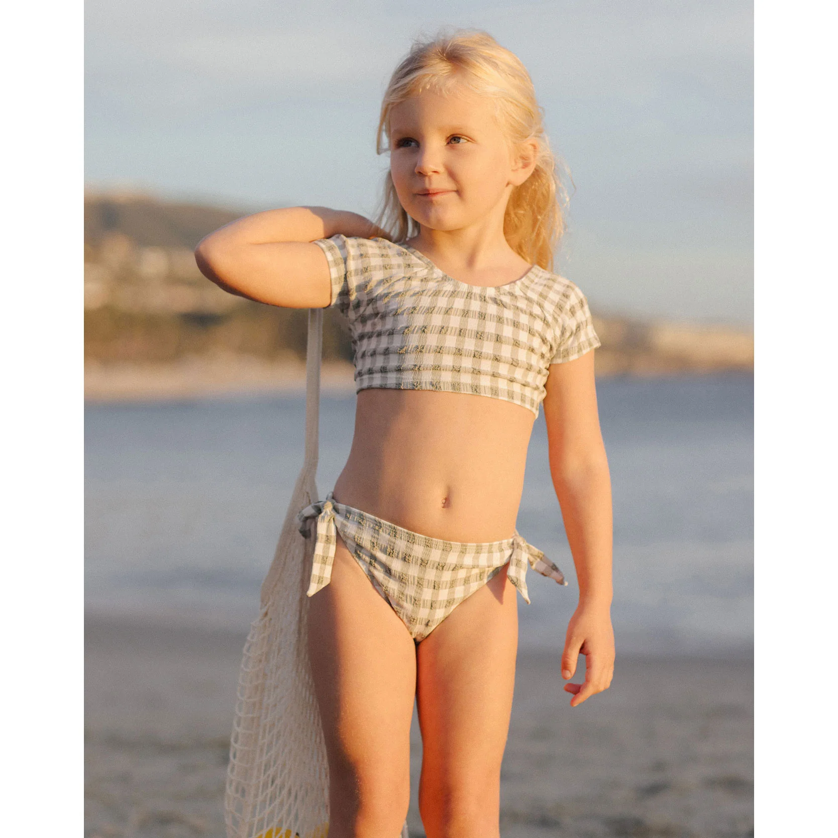 Rylee and Cru Eucalyptus Check Rash Guard Set - Image 2