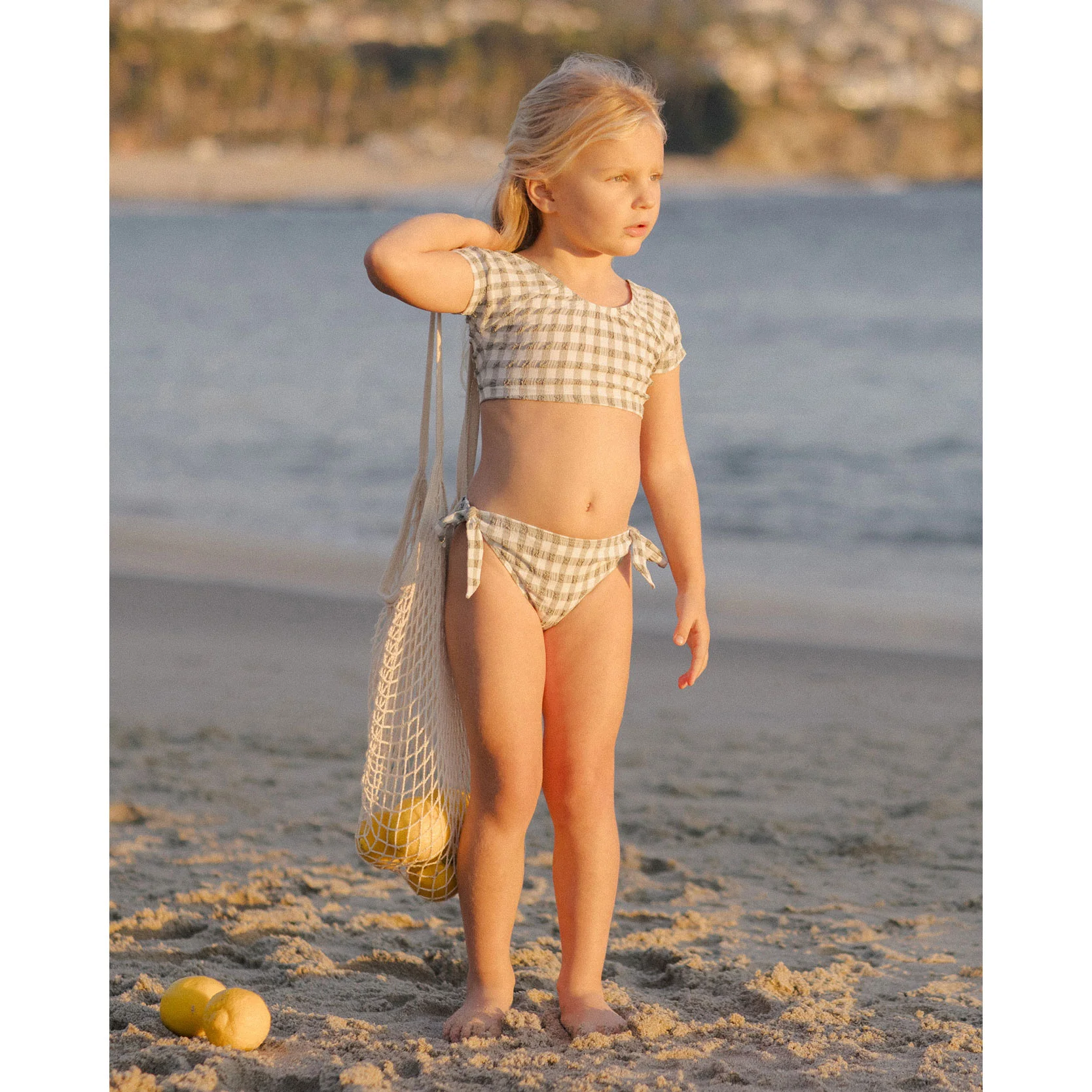 Rylee and Cru Eucalyptus Check Rash Guard Set - Image 3