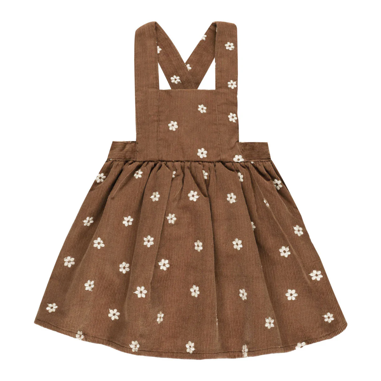 Rylee and Cru Floral Embroidery Corduroy Pinafore