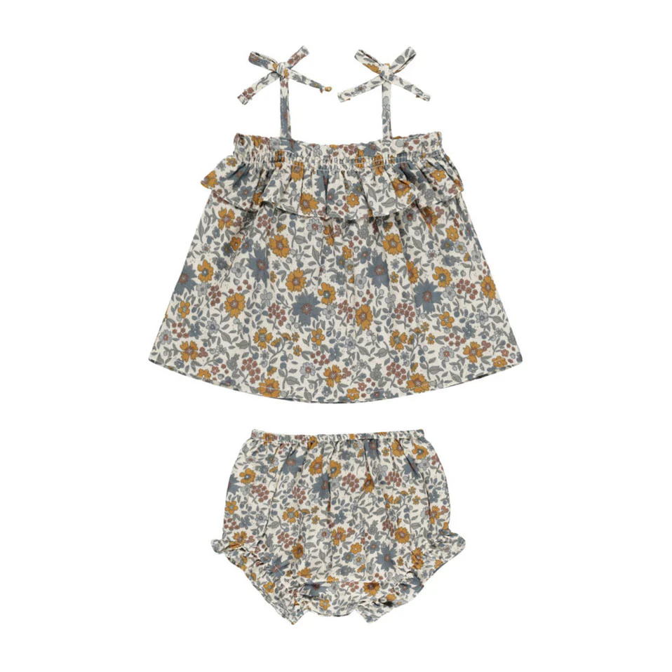 Rylee and Cru Gardenia Ruffle Tube Top Set