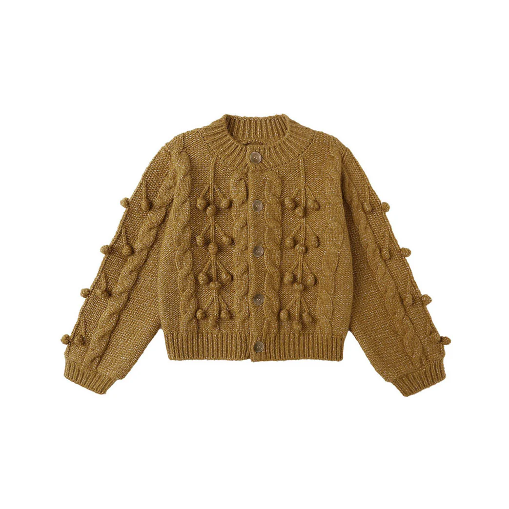 Rylee and Cru Golden Bobble Cardigan