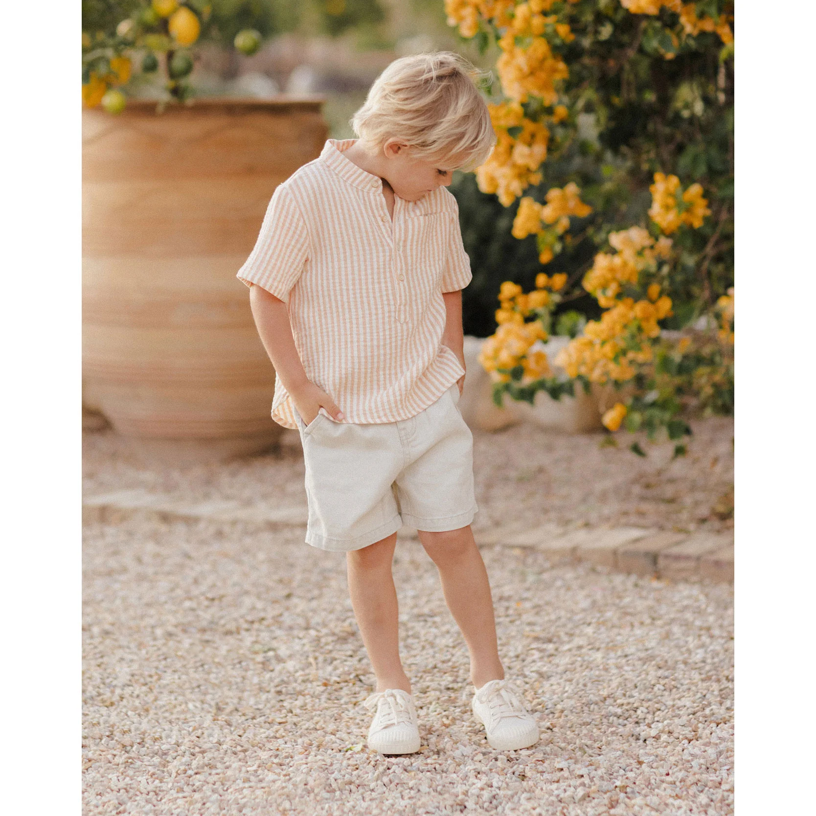 Rylee and Cru Grapefruit Stripe Mason Shirt - Image 2