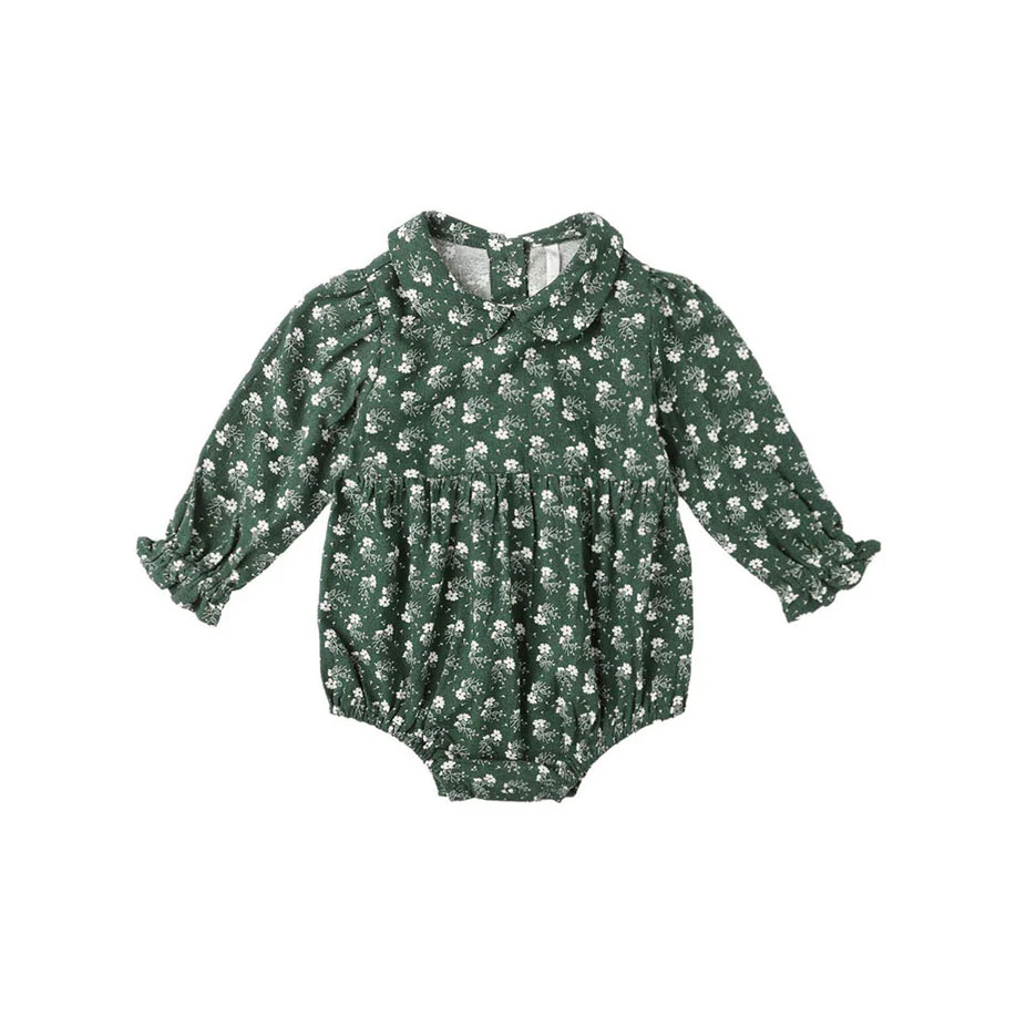 Rylee and Cru Green Ditsy Cora Romper
