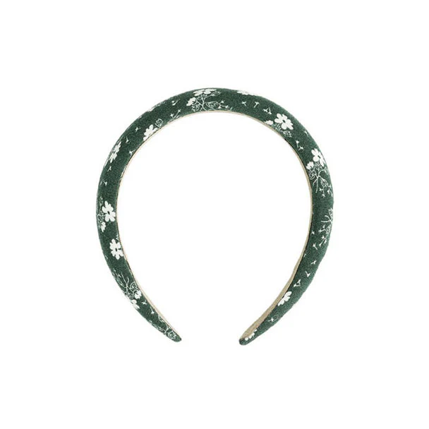 Rylee and Cru Green Ditsy Padded Headband