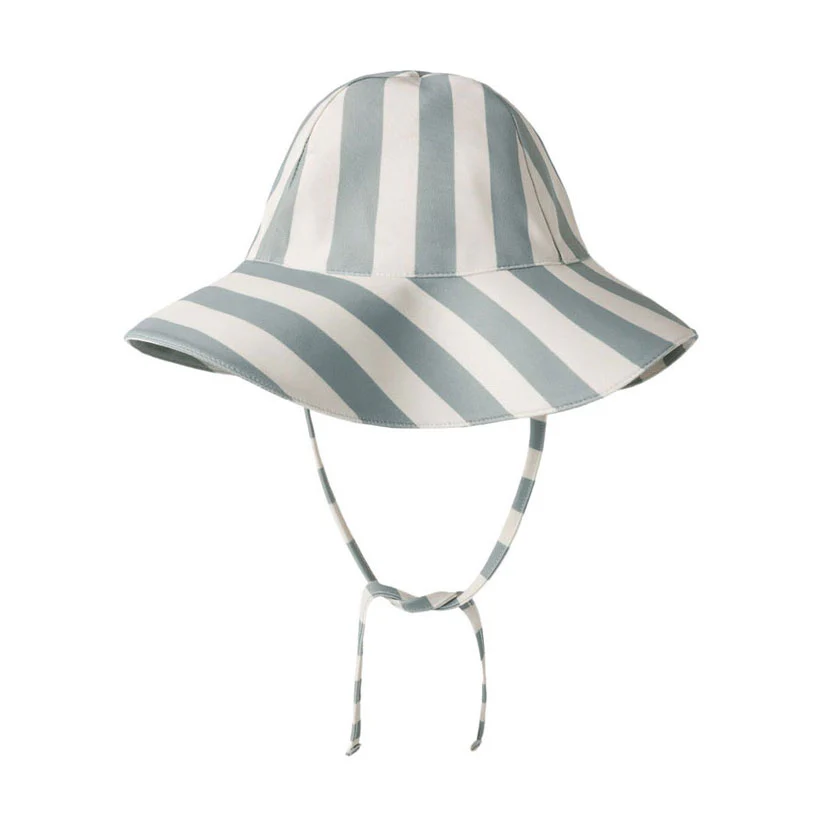 Rylee and Cru  Green Stripe Floppy Swim Hat
