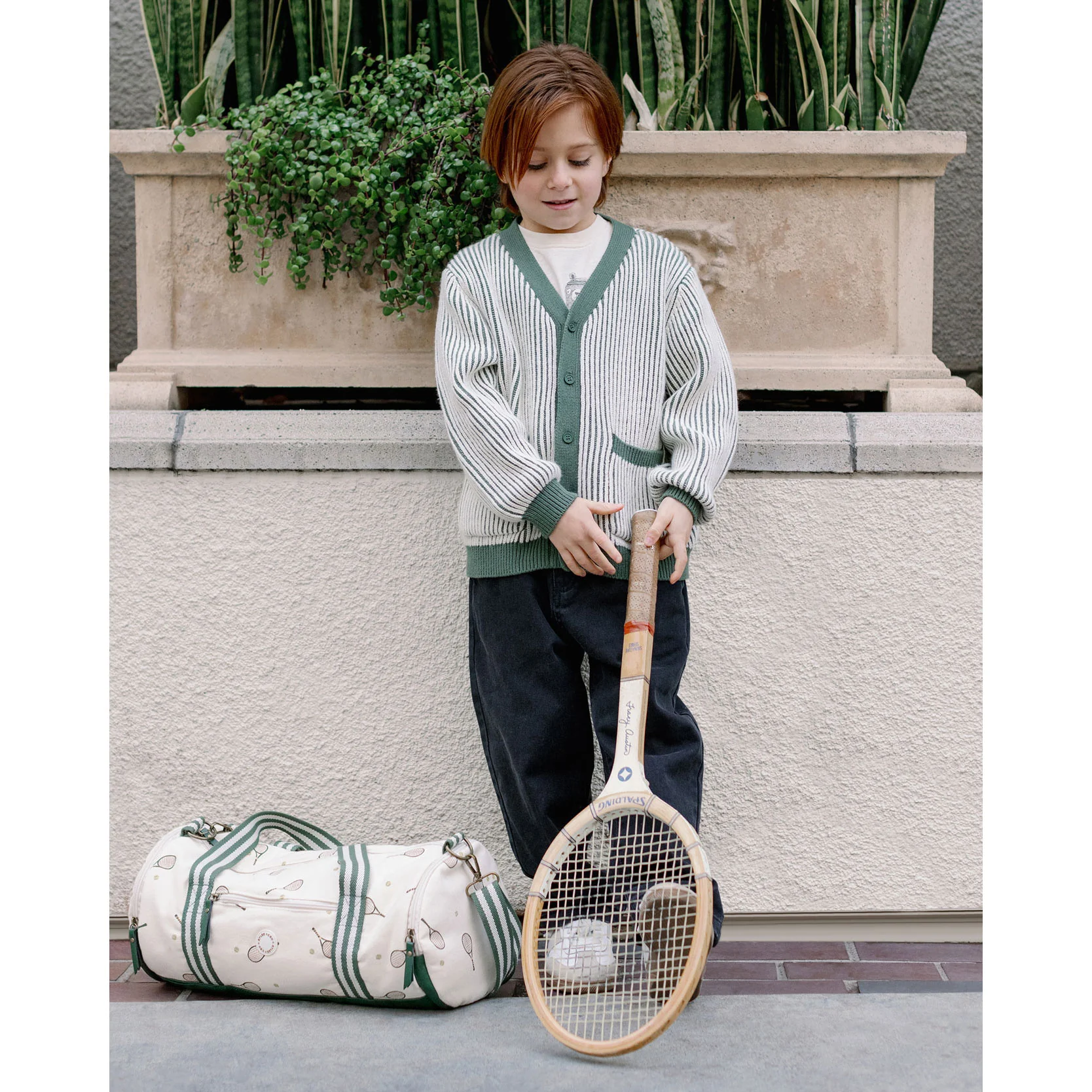 Rylee and Cru Green Stripe Haywood Cardigan - Image 2