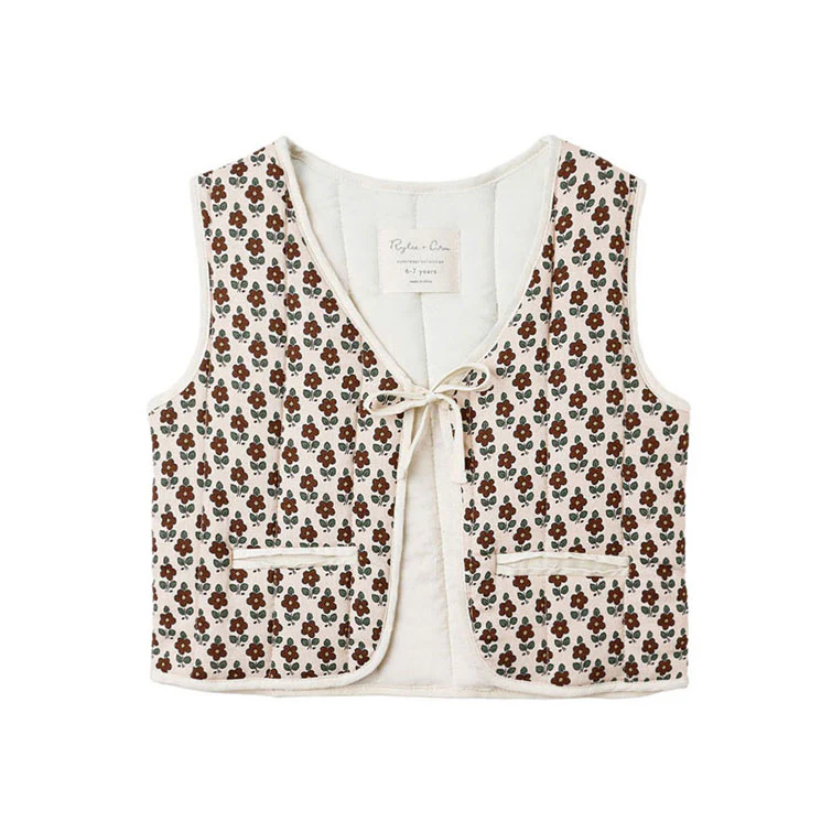 Rylee and Cru Harvest Floral Quilted Vest