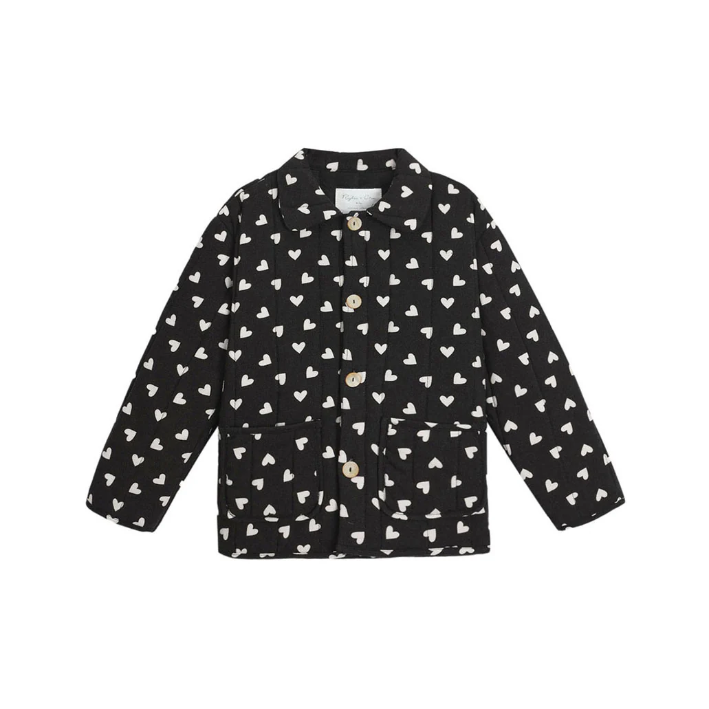 Rylee and Cru Hearts Quilted Coat