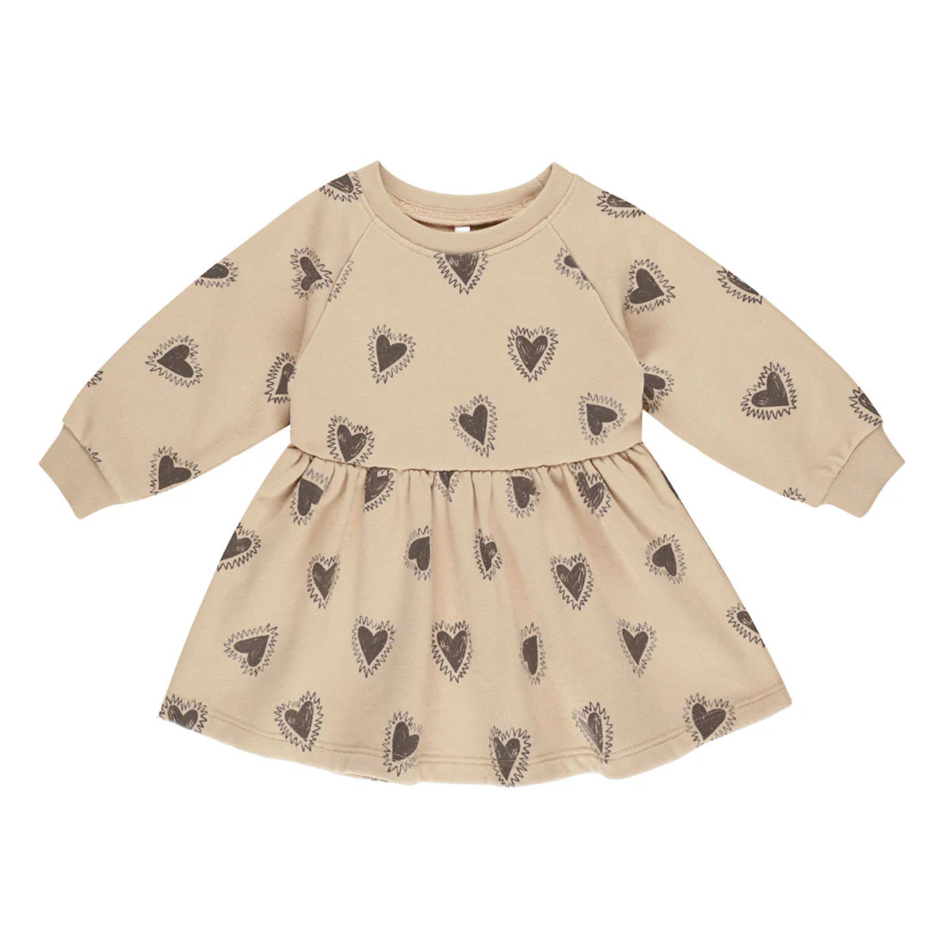 Rylee and Cru Hearts Raglan Dress