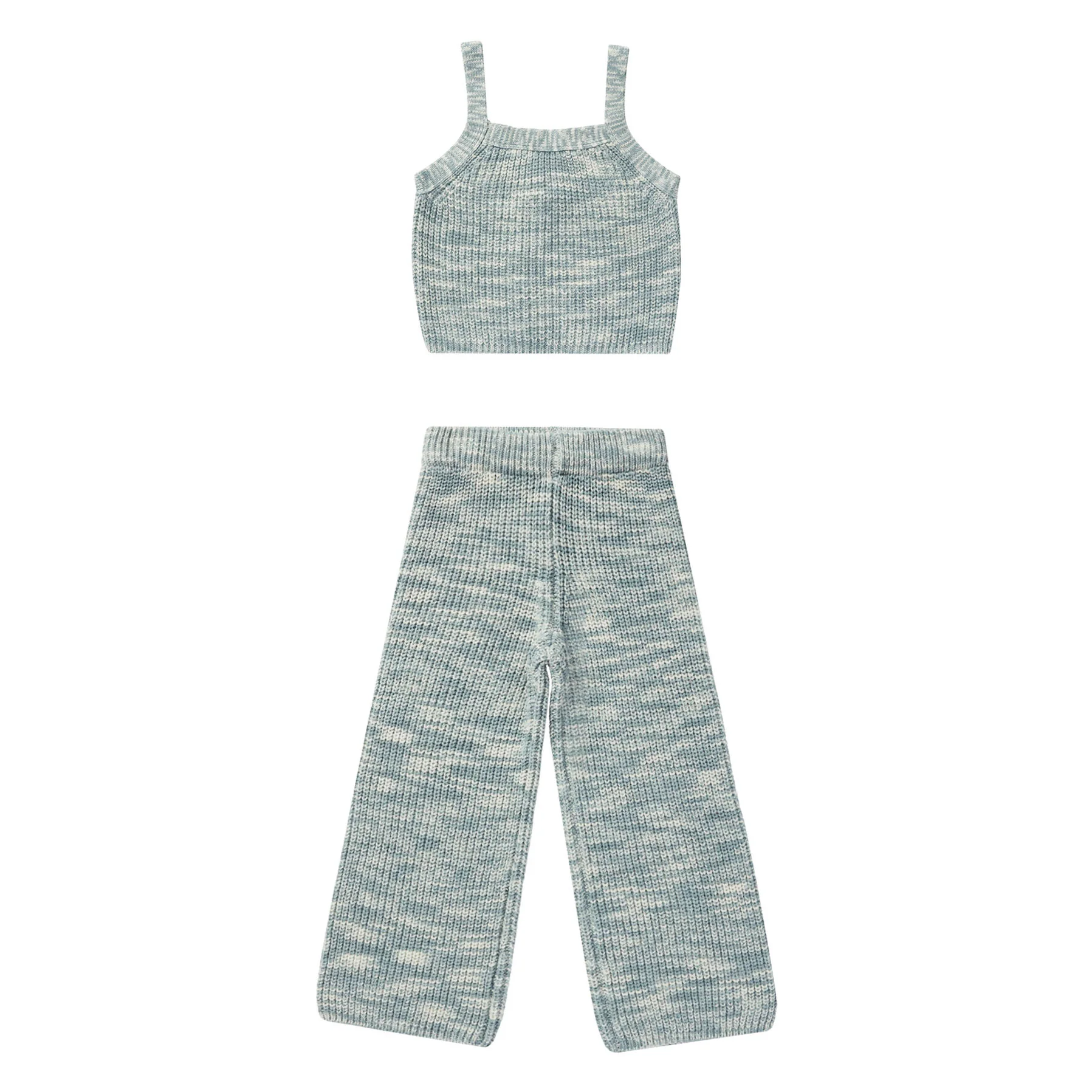 Rylee and Cru Heathered-Blue Malia Set - Heathered Blue