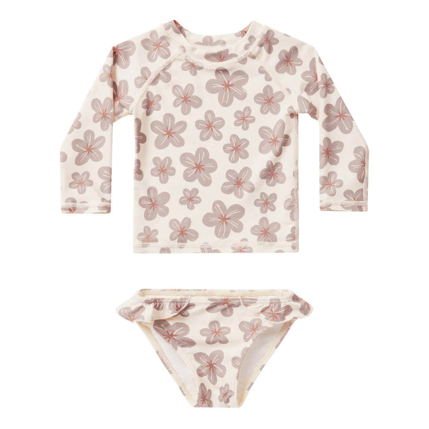 Rylee and Cru Hibiscus Maryn Rash Guard Set - Hibiscus