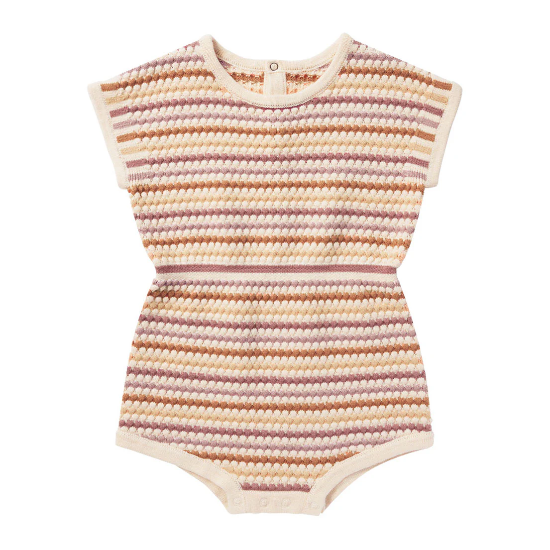 Rylee and Cru Honeycomb-Stripe Kai Romper - Honeycomb Stripe