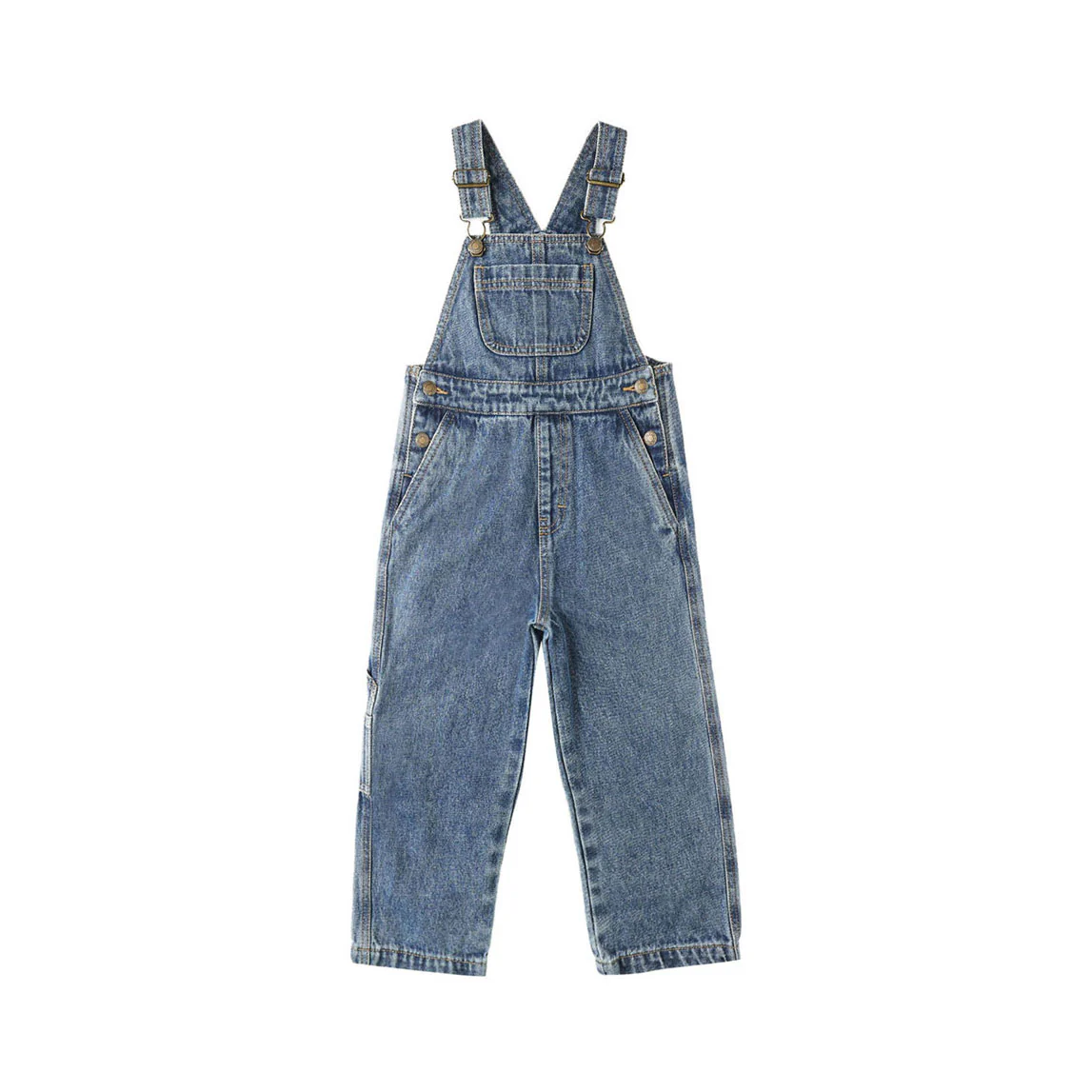 Rylee and Cru Indigo Denim Utility Overall