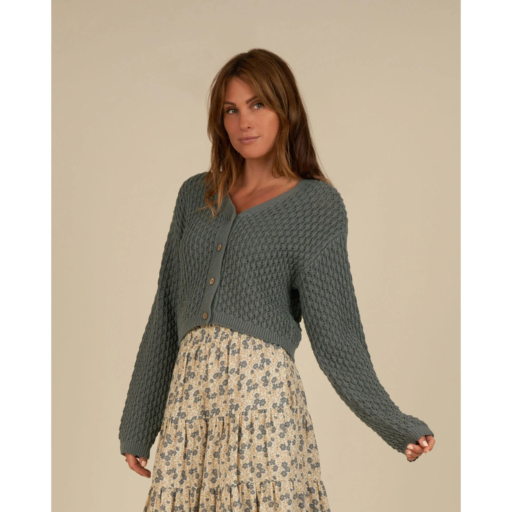 Rylee and Cru Indigo Womens Ella Cardigan