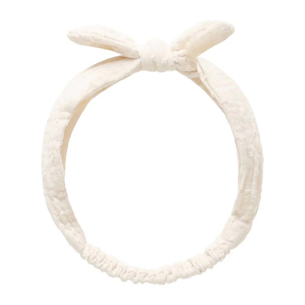 Rylee and Cru Ivory Baby Bow Headband