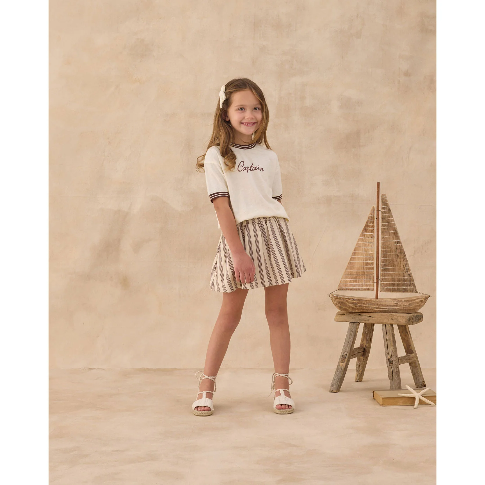 Rylee and Cru Ivory Captain Ringer Tee - Image 4