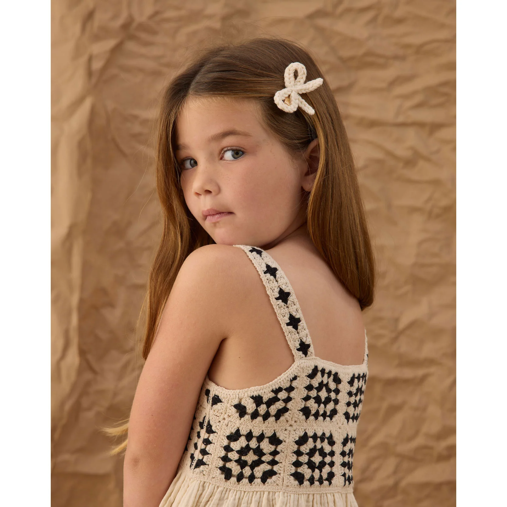 Rylee and Cru Ivory Crochet Bow Clips - Image 2