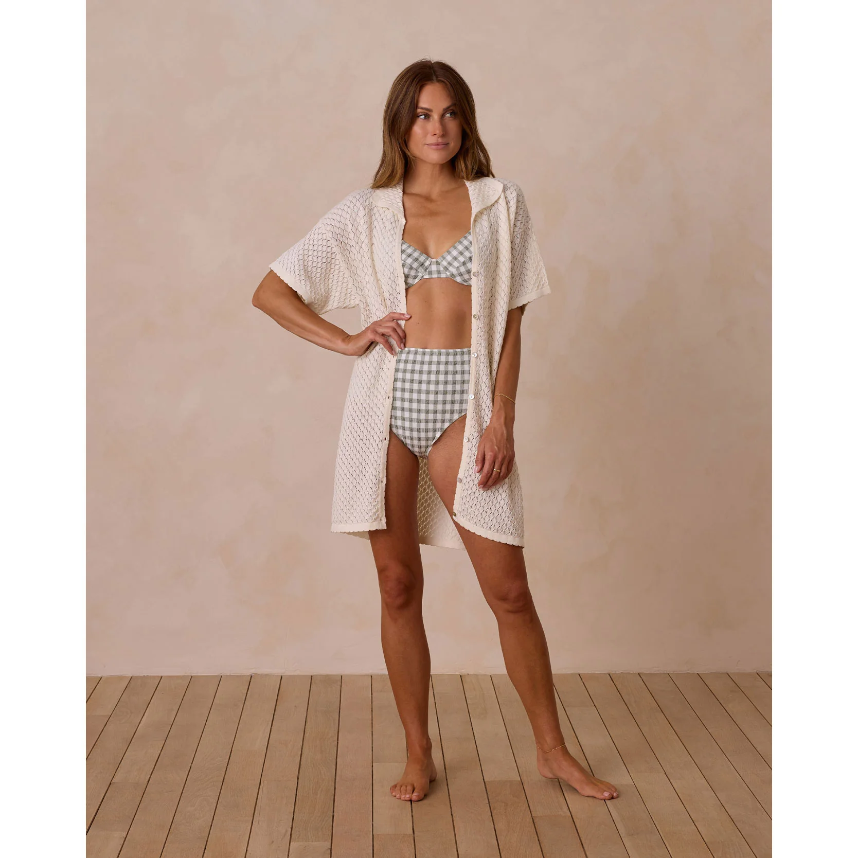 Rylee and Cru Ivory Crochet Women Cover Up - Image 3