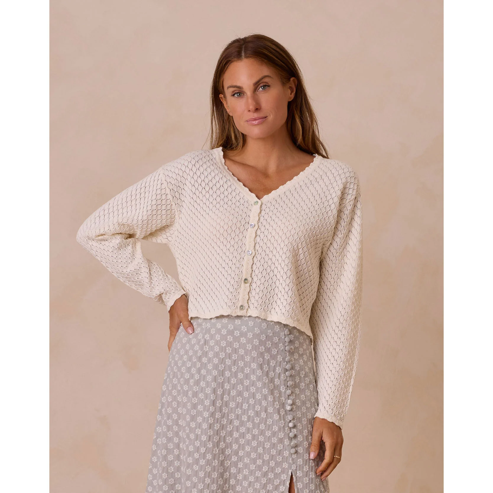 Rylee and Cru Ivory Ella Women Cardigan - Image 2