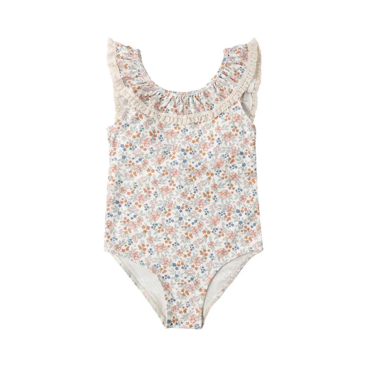 Rylee and Cru  Ivory Flower Field Margaret One-Piece