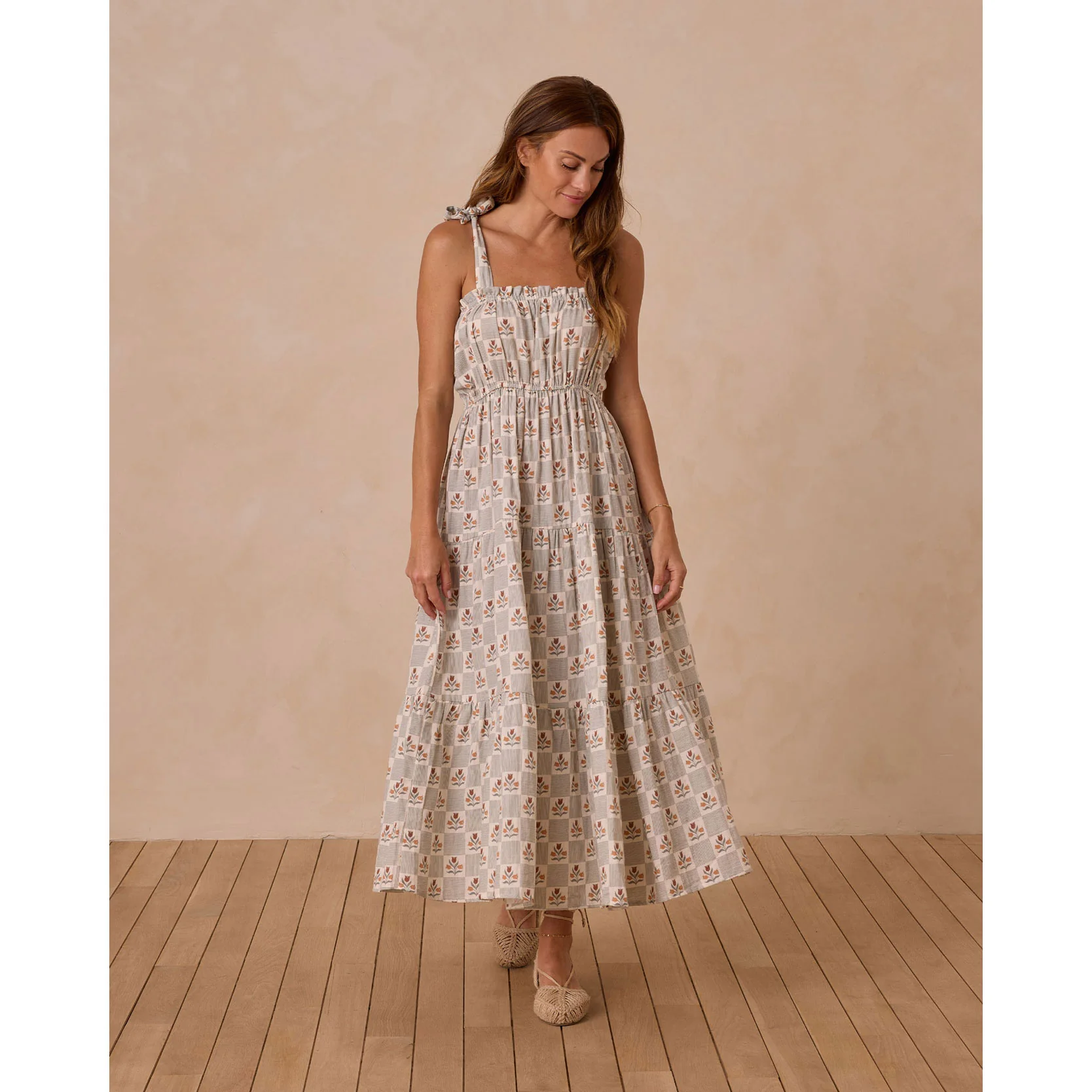 Rylee and Cru Ivory Garden Grid Delphina Women Dress